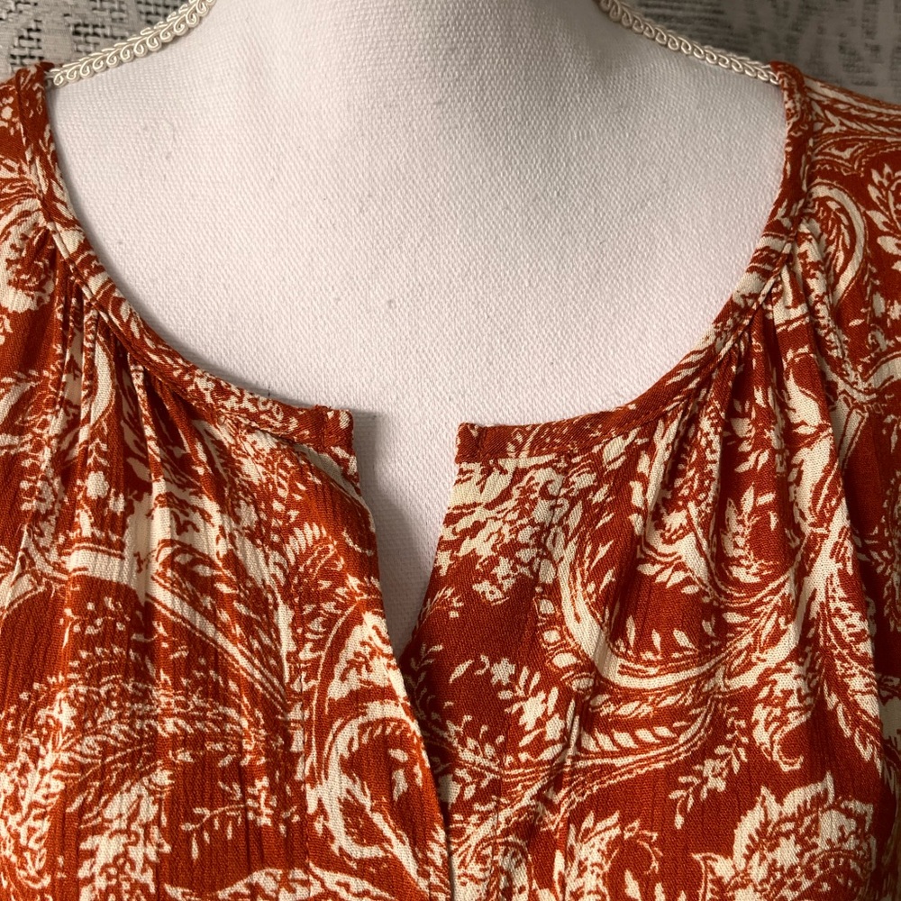 🩷3/$15 Studio B by Bobeau Boho Top sz M